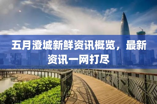 五月澄城新鲜资讯概览，最新资讯一网打尽