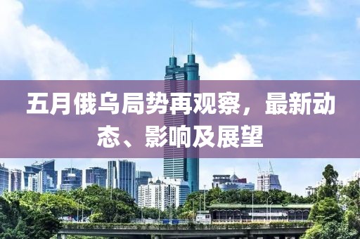 五月俄乌局势再观察，最新动态、影响及展望