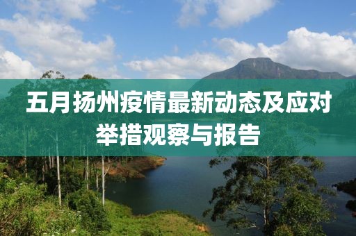 五月扬州疫情最新动态及应对举措观察与报告