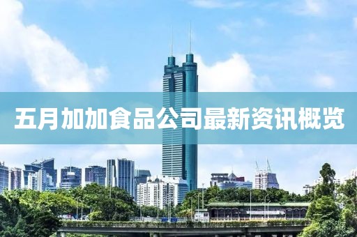 五月加加食品公司最新资讯概览