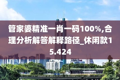 管家婆精准一肖一码100%,合理分析解答解释路径_休闲款15.424