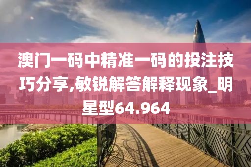 澳门一码中精准一码的投注技巧分享,敏锐解答解释现象_明星型64.964
