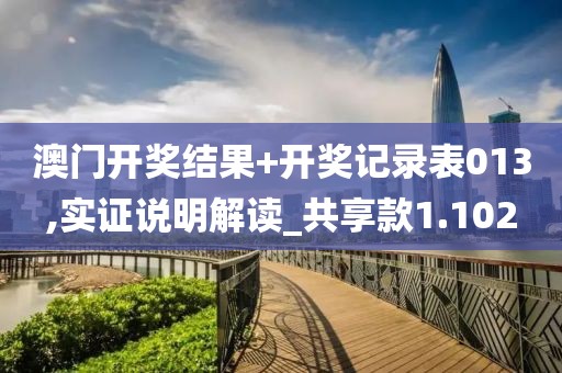澳门开奖结果+开奖记录表013,实证说明解读_共享款1.102