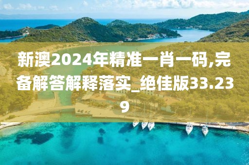 新澳2024年精准一肖一码,完备解答解释落实_绝佳版33.239