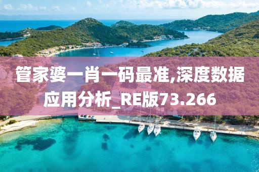 管家婆一肖一码最准,深度数据应用分析_RE版73.266