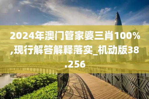 2024年澳门管家婆三肖100%,现行解答解释落实_机动版38.256
