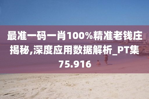 最准一码一肖100%精准老钱庄揭秘,深度应用数据解析_PT集75.916