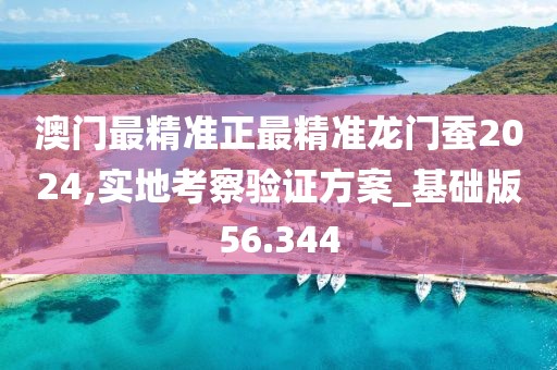 澳门最精准正最精准龙门蚕2024,实地考察验证方案_基础版56.344
