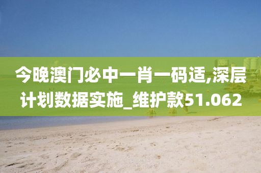 今晚澳门必中一肖一码适,深层计划数据实施_维护款51.062