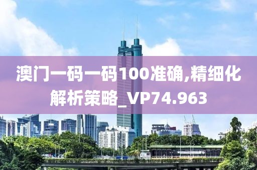 澳门一码一码100准确,精细化解析策略_VP74.963