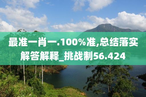 最准一肖一.100%准,总结落实解答解释_挑战制56.424