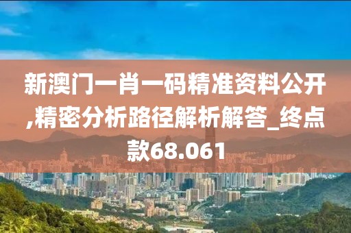 新澳门一肖一码精准资料公开,精密分析路径解析解答_终点款68.061