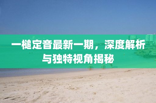 一槌定音最新一期，深度解析与独特视角揭秘